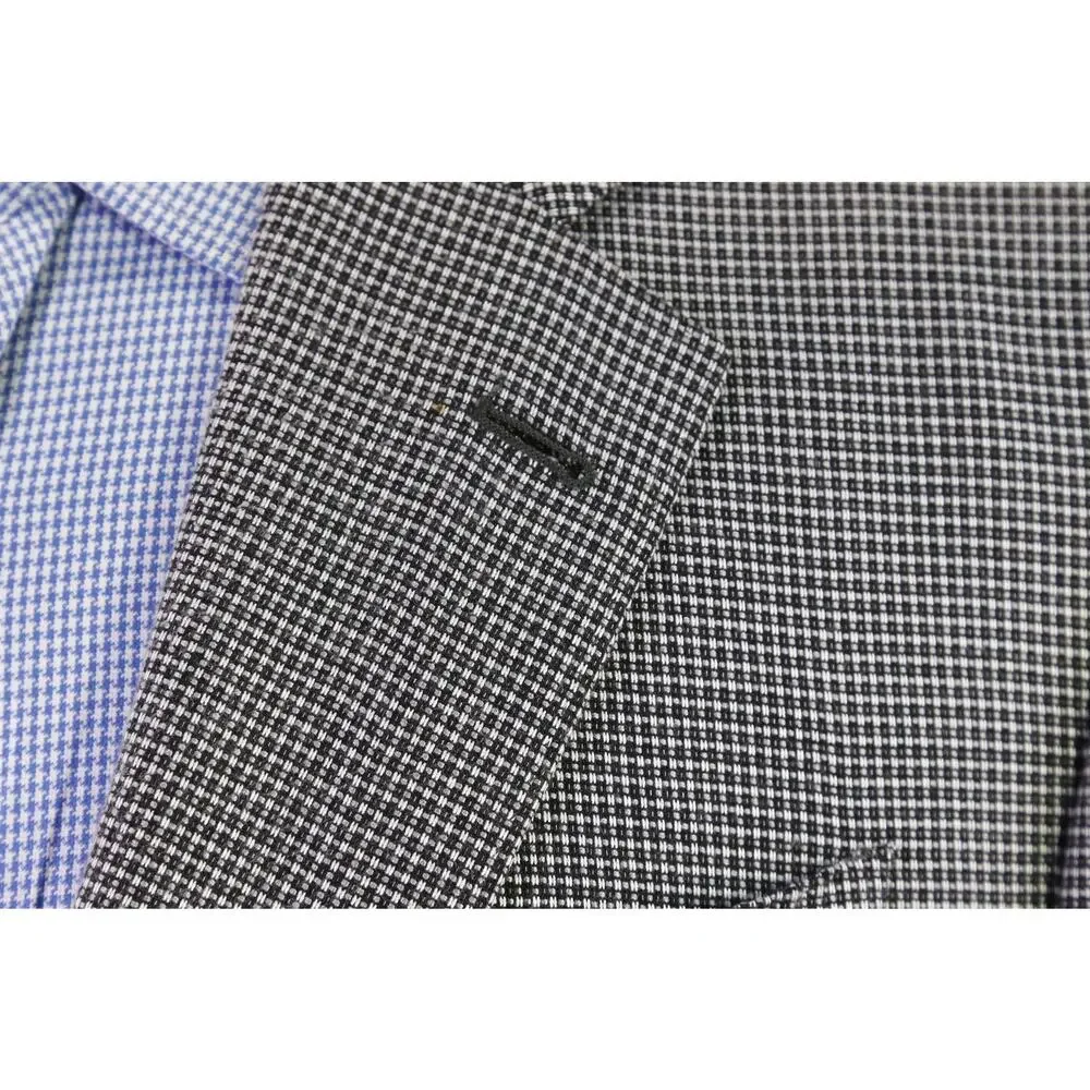 Armani Collezioni Silver Black Wool Viscose Knit Woven 2Btn Sportcoat Blazer 40R